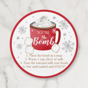 Hot Chocolate Bomb Tags Sie sind die Bombe Kakao Geschenkanhänger