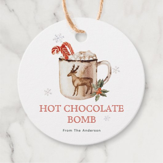 Hot Chocolate Bombe Geschenkanhänger (Vorderseite)