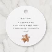 Hot Chocolate Bombe Geschenkanhänger (Rückseite)