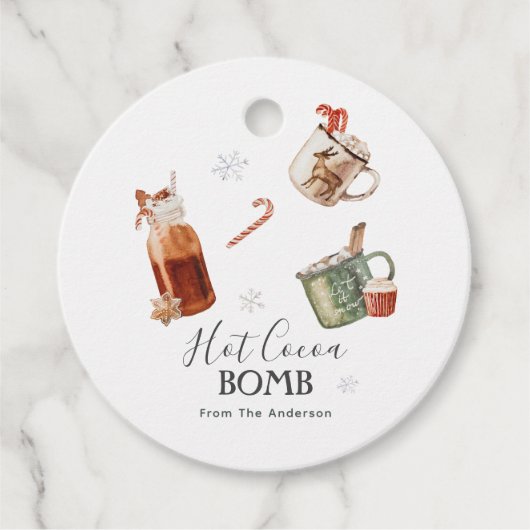 Hot Chocolate Bombe Geschenkanhänger (Vorderseite)