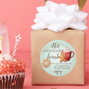 Hot-Chocolate-Bombe Runder Aufkleber