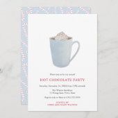 Hot Chocolate Candy Cane Cocoa Weihnachtsfest Part Einladung (Vorne/Hinten)