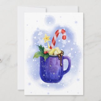 Hot Chocolate & Candy Cane mag Feiertagskarte