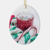 Hot Chocolate & Candy Cane Weihnachten Keramik Ornament (Rechts)