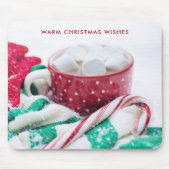 Hot Chocolate & Candy Cane Weihnachten Mousepad (Vorne)