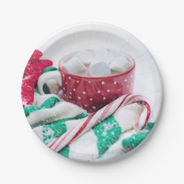 Hot Chocolate & Candy Cane Weihnachten Pappteller