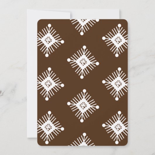 Hot Chocolate Chai Snowflake Babydusche Einladung (Rückseite)