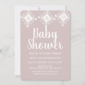 Hot Chocolate Chai Snowflake Babydusche Einladung (Vorderseite)