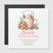 Hot Chocolate Christmas Magnet Party Invitation (Vorne/Hinten)