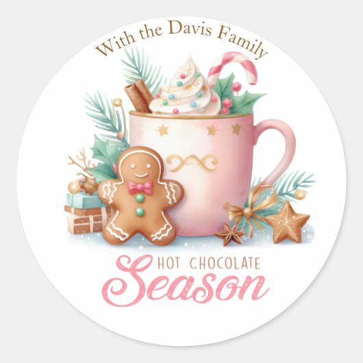 Hot Chocolate Christmas Season Sticker (Vorderseite)