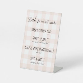 Hot Chocolate / Cider Bar Sign for Baby Shocolate Sockelschild