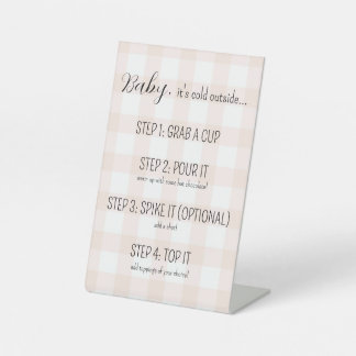 Hot Chocolate / Cider Bar Sign for Baby Shocolate Sockelschild