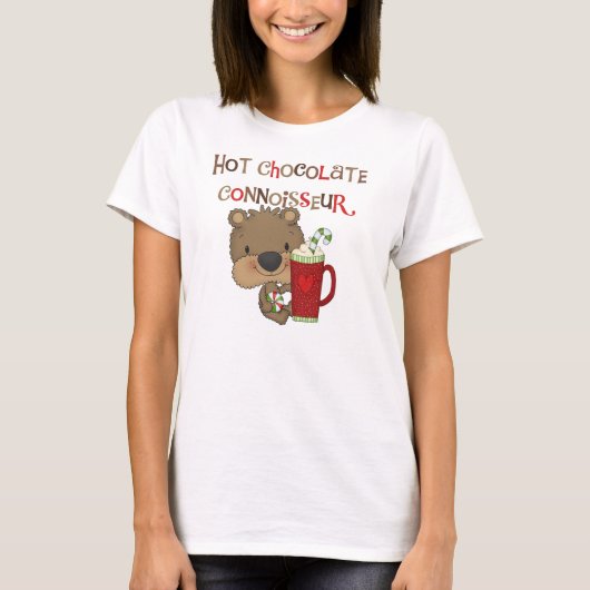 Hot Chocolate Connoisseur Boy Bear T-Shirt (Vorderseite)