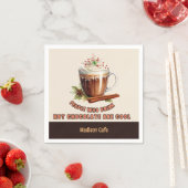 Hot Chocolate Cool People Individuelle Name Serviette (Beispiel)