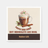 Hot Chocolate Cool People Individuelle Name Serviette (Vorderseite)