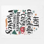 Hot Chocolate & Cozy Christmas Vibes Collection Fleecedecke (Vorderseite (Horizontal))