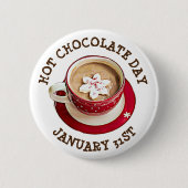 Hot Chocolate Day 31. Holidays - Schaltfläche Button (Vorderseite)