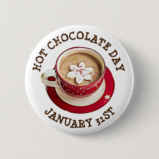 Hot Chocolate Day 31. Holidays - Schaltfläche Button (Vorderseite)
