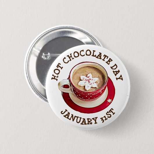 Hot Chocolate Day 31. Holidays - Schaltfläche Button (Vorne & Hinten)