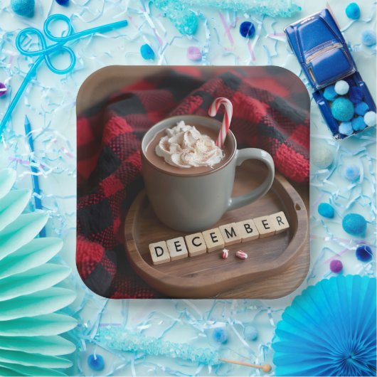 Hot Chocolate Dezember Pappteller (Party)