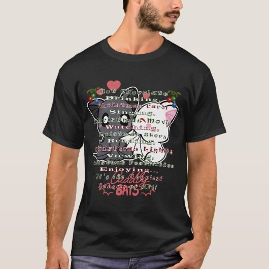 Hot Chocolate Drinking Happiest Season T-Shirt (Vorderseite)