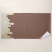 Hot Chocolate Dripping Creme Strandtuch (Vorderseite)