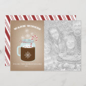 Hot Chocolate Foto Weihnachtskarte Feiertagskarte (Vorne/Hinten)