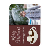 Hot Chocolate Foto Weihnachtskarte Magnet (Vertikal)