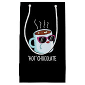 Hot Chocolate Funny Drink Pun Dark BG Kleine Geschenktüte (Vorderseite)