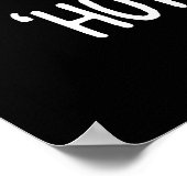 Hot Chocolate Funny Drink Pun Dark BG Poster (Ecke)