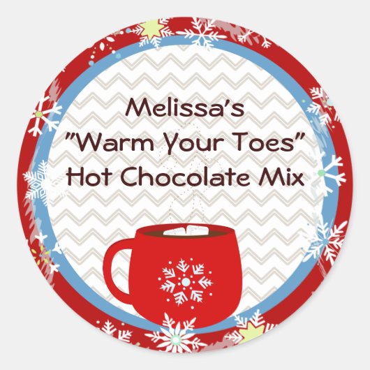 Hot Chocolate-Geschenk Runder Aufkleber (Vorderseite)