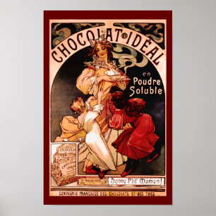 Hot-Chocolate-Getränke, französische Werbung Poster