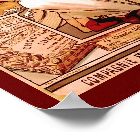 Hot-Chocolate-Getränke, französische Werbung Poster (Ecke)