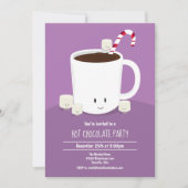Hot Chocolate Lavender Hot Cocoa Weihnachtsfest Pa Einladung (Vorderseite)