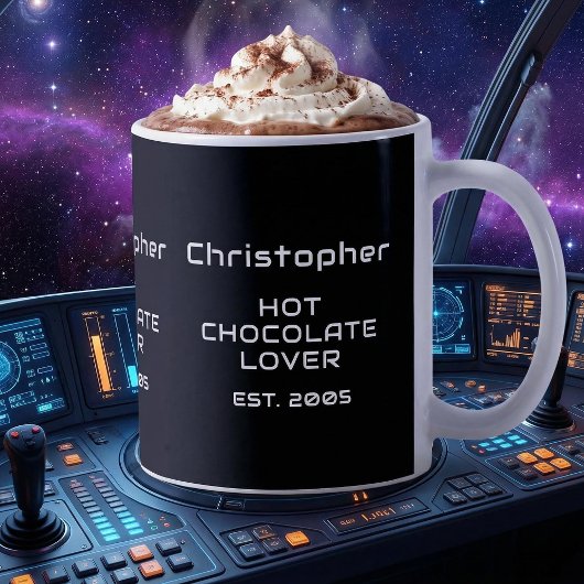 Hot Chocolate Lover White Sci-Fi Script Name Est. Kaffeetasse