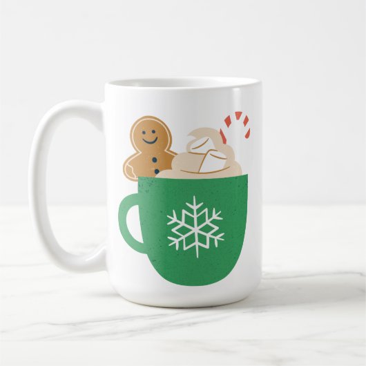Hot Chocolate Marshmallow Candy Cane Gingerbrot Kaffeetasse (Links)