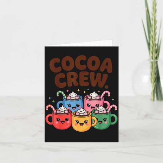 Hot Chocolate Matching Pajamas Cocoa Crew Cute Chr Karte (Vorderseite)