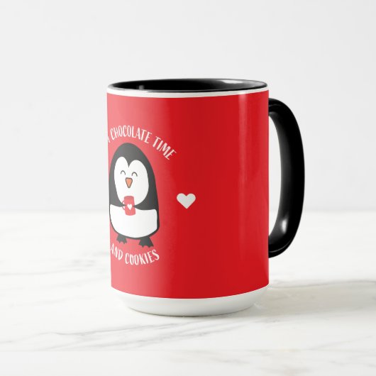 Hot Chocolate Pinguin Drinker Tasse (VorderseiteRechts)