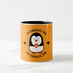 Hot Chocolate Pinguin Drinker Zweifarbige Tasse