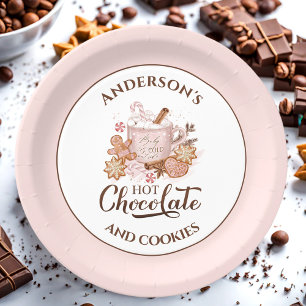 Hot Chocolate Pink Weihnachtsnachtsnamen Teller