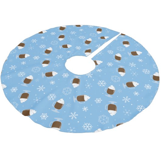 Hot Chocolate  Polyester Weihnachtsbaumdecke (Schrägansicht)
