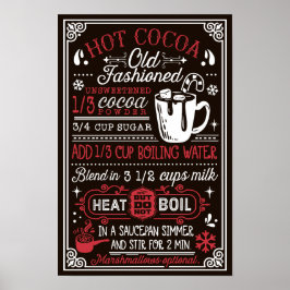Hot Chocolate Recipe Party Station Poster