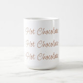Hot Chocolate Simple Stylish Script Typografy Kaffeetasse (Mittel)