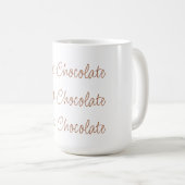 Hot Chocolate Simple Stylish Script Typografy Kaffeetasse (VorderseiteRechts)