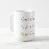 Hot Chocolate Simple Stylish Script Typografy Kaffeetasse (Vorderseite Links)