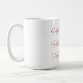 Hot Chocolate Simple Stylish Script Typografy Kaffeetasse (Links)