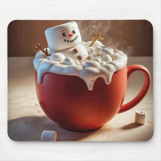 Hot Chocolate Snowman Mousepad (Vorne)