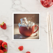 Hot Chocolate Snowman Serviette (Beispiel)