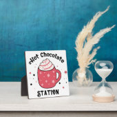 Hot Chocolate Station Retro Vibes Sign Fotoplatte (InSitu)