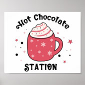 Hot Chocolate Station Retro Vibes Sign Poster (Vorne)